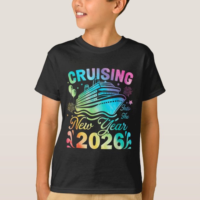 Camiseta Cruising My Way Into 2026 Happy New Year Anchor Fa (Frente)