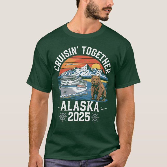 Camiseta Cruisinogether Alaska 2025 Family Friend Alaska re (Frente)