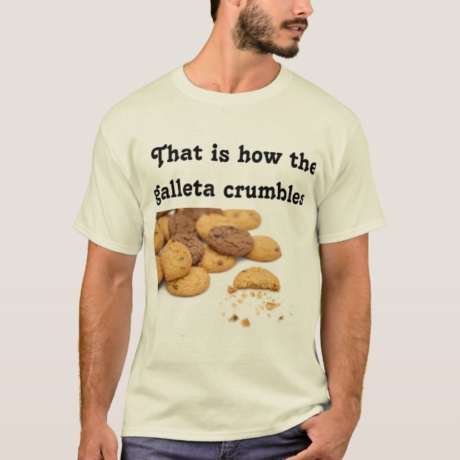 Camiseta Crumble Spanglish do biscoito (Frente)