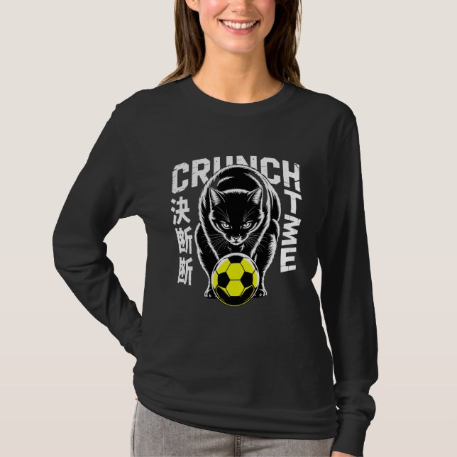 Camiseta Crunch Time Cat Game Day & Streetwear Essential (Frente)