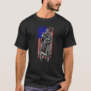 Camiseta Crusader Knight Templar Deus Guerreiro América Ban