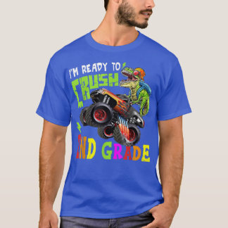 Camiseta Crush 2nd Grade Dinosaur Monster Truck Back To Sch