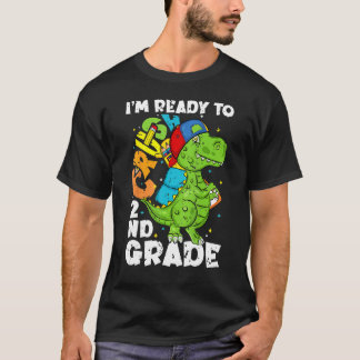 Camiseta Crush 2nd Grade Rex Dinosaur Back To School Boys K