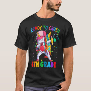 Camiseta Crush 4º Grau Dabbing Unicorn back to School Gir
