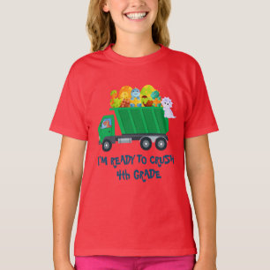 Camiseta Crush 4º Grau Diversão Dinossauro Lixo Sc