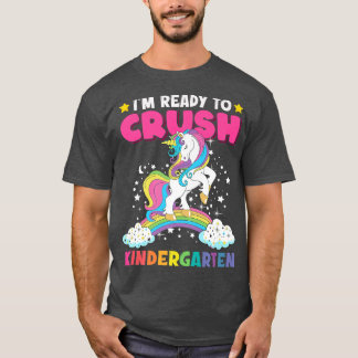 Camiseta Crush Kindergarten Unicorn de volta para School Gi