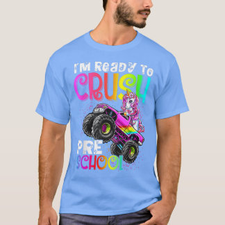 Camiseta Crush Preschool Unicorn Monster Truck Back to Scho