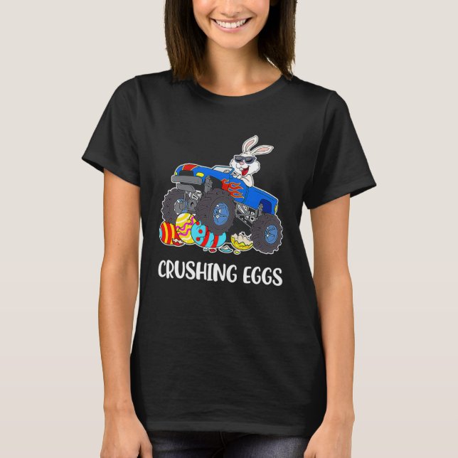 Camiseta Crushing Easter Egg Hunting Monster Truck Spring B (Frente)