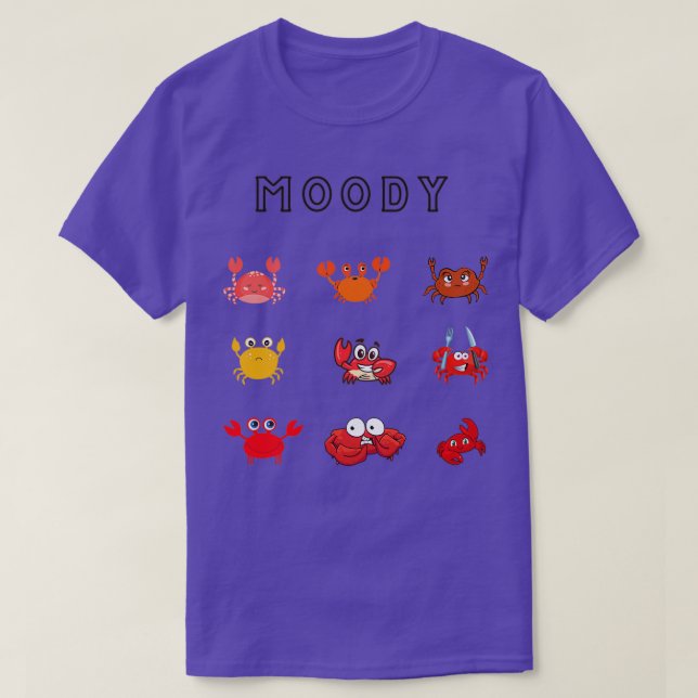 Camiseta Crustacean Core Moody Crab (Frente do Design)