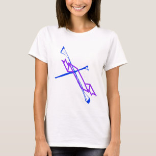 Camiseta Cruz Azul e Cinza Roxo