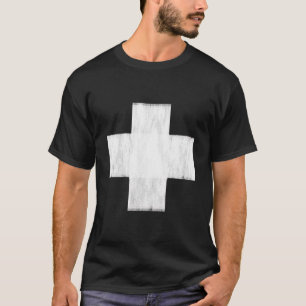 Camiseta Cruz Branca Pintada—On-Red-Guarda-Life V.2