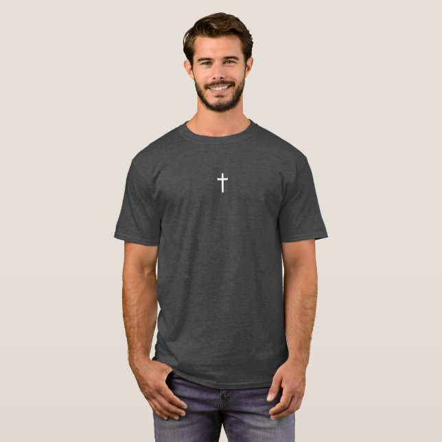 Camiseta Cruz branca simples (Frente Completa)