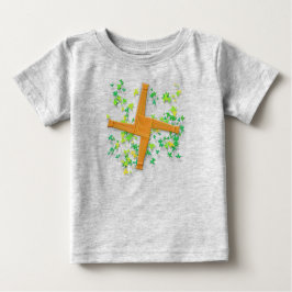 Camiseta Cruz Brighid com Folhas