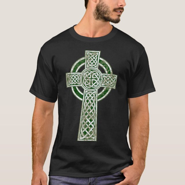 Camiseta Cruz celta verde (Frente)
