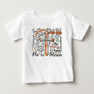 Camiseta Cruz Cristã da Páscoa Ele Ressuscitou
