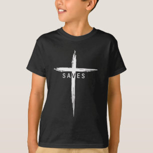 Camiseta Cruz Cristã Legal Jesus Salva Homens Mulheres Gráf