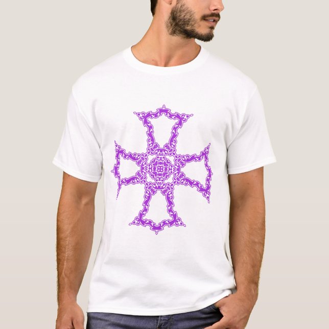 Camiseta Cruz Cristã Rosa (Frente)