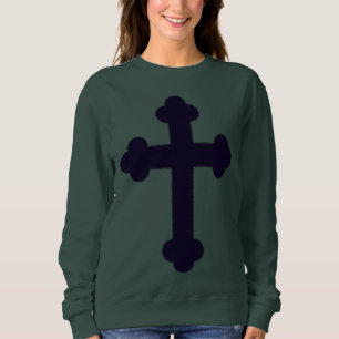 Camiseta Cruz cristã roxa velha