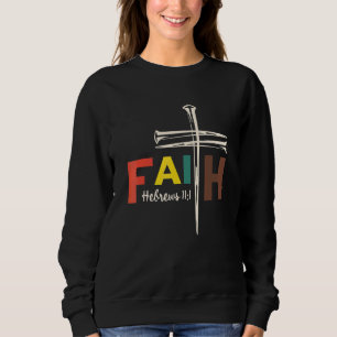 Camiseta Cruz da Fé Pregos Hebreus 11 1 Fé Cristã 3