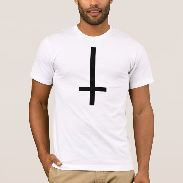 Camiseta Cruz de cabeça para baixo (Frente)