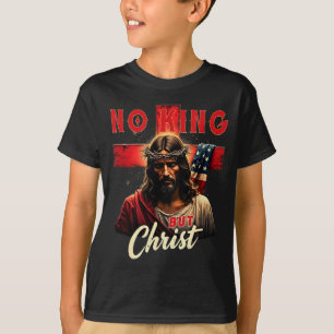 Camiseta Cruz de Cristo Patriota Sem Rei Além de Cristo