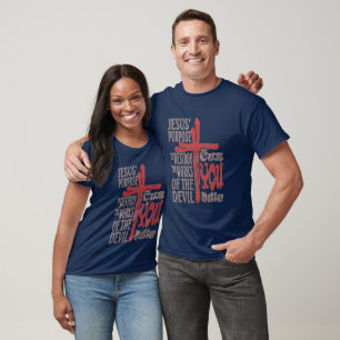 Camiseta Cruz de Cristo vermelhos cai porque você importa