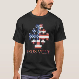 Camiseta Cruz de Cruzado Cavaleiro Templário Católico Bande
