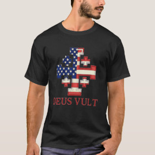 Camiseta Cruz de Cruzado Cavaleiro Templário Católico Bande