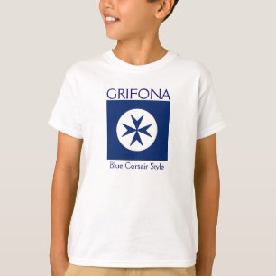 Camiseta cruz de octógono BLUE CORSAIR STYLE