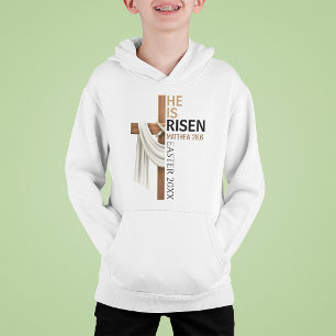 Camiseta Cruz de Páscoa Vintage Personalizada Ele Ressuscit