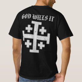 Camiseta Cruz Deus Vult dos Cavaleiros Templários de Jerusa