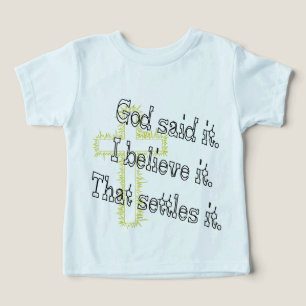 Camiseta Cruz Dourada Deus Disse