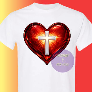 Camiseta Cruz e Coração