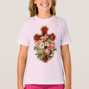 Camiseta Cruz Floral
