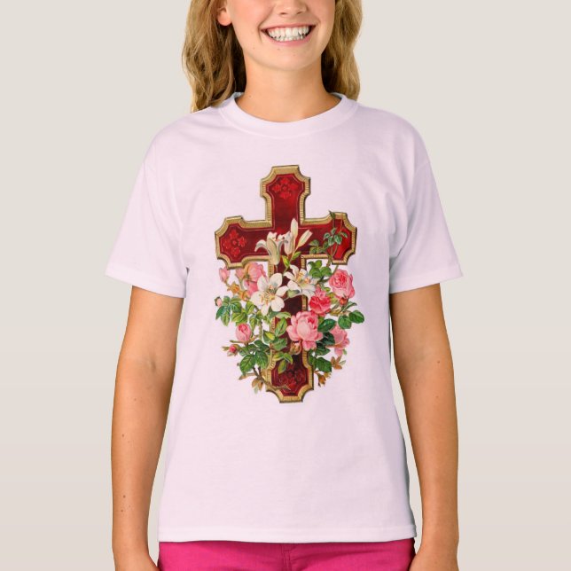 Camiseta Cruz Floral (Frente)