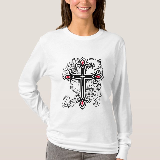 Camiseta cruz gótica (Frente)