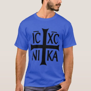 Camiseta Cruz IC XC NIKA menina ortodoxa cristã