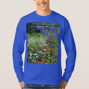 Camiseta Cruz maltesa do Delphinium azul do início do ver
