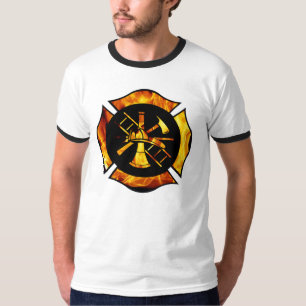 Camiseta Cruz maltesa flamejante