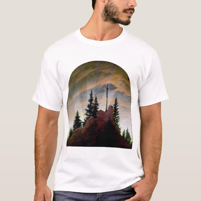 Camiseta Cruz nas Montanhas, Friedrich (Frente)