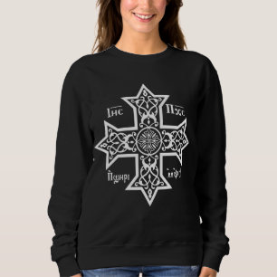 Camiseta Cruz Ortodoxa Copta com Jesus Cristo o Filho