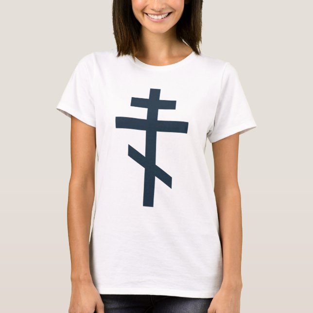 Camiseta Cruz ortodoxa russa (Frente)