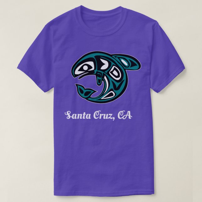 Camiseta Cruz Papai noel CA Nativo Americano Tribal Orca Ki (Frente do Design)
