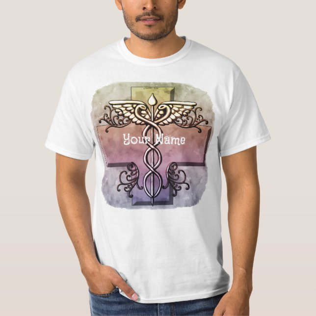 Camiseta Cruz Pastel Caduceu (Frente)