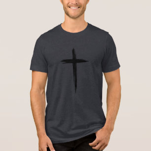 Camiseta Cruz Preta Distorcida