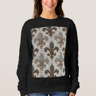 Camiseta Cruz Preto e Branco Xadrez Bolinhas Flor-de-lis 