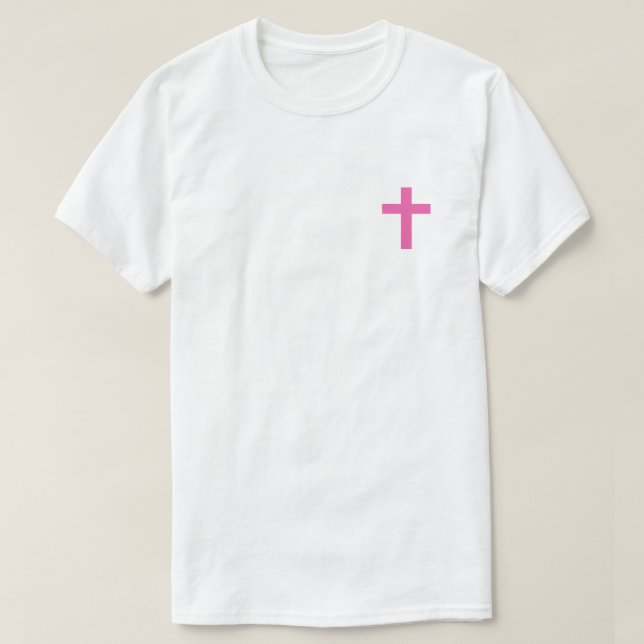 Camiseta Cruz Rosa (Frente do Design)