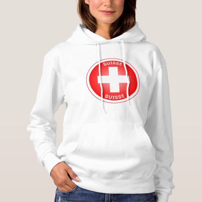 Camiseta Cruz Suíça Círculo Suíço Forma (Frente)