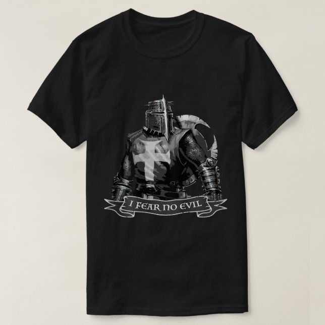 Camiseta Cruzador Eu Não Receio Nenhum Mau Cavaleiro Guerre (Frente do Design)