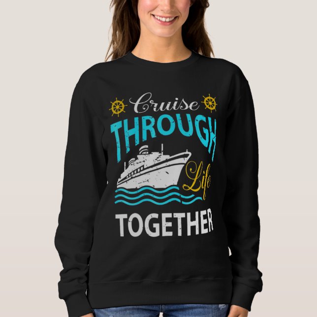 Camiseta Cruzamento Ao Longo Da Vida Junto Com Navio De Cru (Frente)